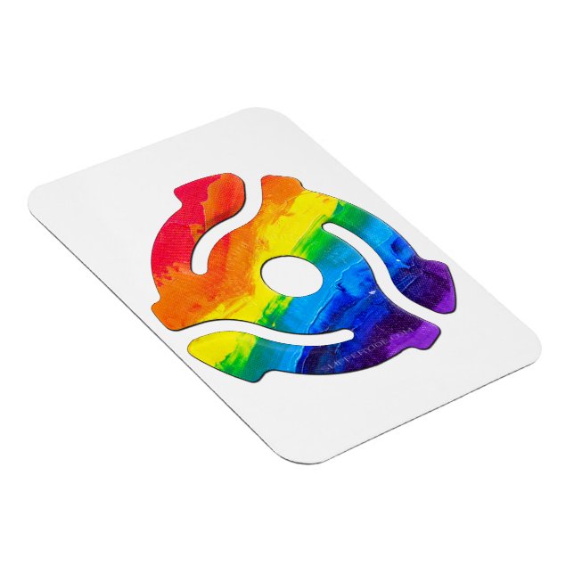 SlipperyJoe's plastic 45 RPM record adapter vibran Magnet (Right Side)