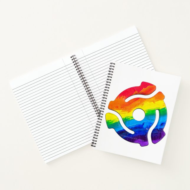 SlipperyJoe's plastic 45 RPM record adapter vibran Notebook (Inside)