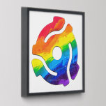 SlipperyJoe's plastic 45 RPM record adapter vibran Peel And Stick Photo Tile<br><div class="desc">SlipperyJoe's plastic 45 RPM record adapter vibrant rainbow tie-dye design spindle insert contemporary pop-art vibe red orange yellow green blue purple retro meets modern 7-inch vinyl artistic gay pride gifts LGBTQIA merging nostalgia with modern identity standard turntables</div>