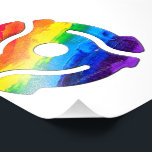 SlipperyJoe's plastic 45 RPM record adapter vibran Photo Print<br><div class="desc">SlipperyJoe's plastic 45 RPM record adapter vibrant rainbow tie-dye design spindle insert contemporary pop-art vibe red orange yellow green blue purple retro meets modern 7-inch vinyl artistic gay pride gifts LGBTQIA merging nostalgia with modern identity standard turntables</div>