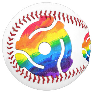 SlipperyJoe's plastic 45 RPM record adapter vibran Softball