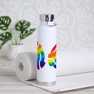 SlipperyJoe's plastic 45 RPM record adapter vibran Water Bottle