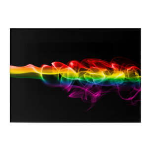 SlipperyJoe's plume of rainbow energy vapor caught Acrylic Print
