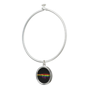 SlipperyJoe's plume of rainbow energy vapor caught Bangle Bracelet