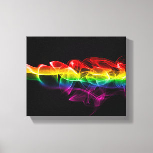 SlipperyJoe's plume of rainbow energy vapor caught Canvas Print