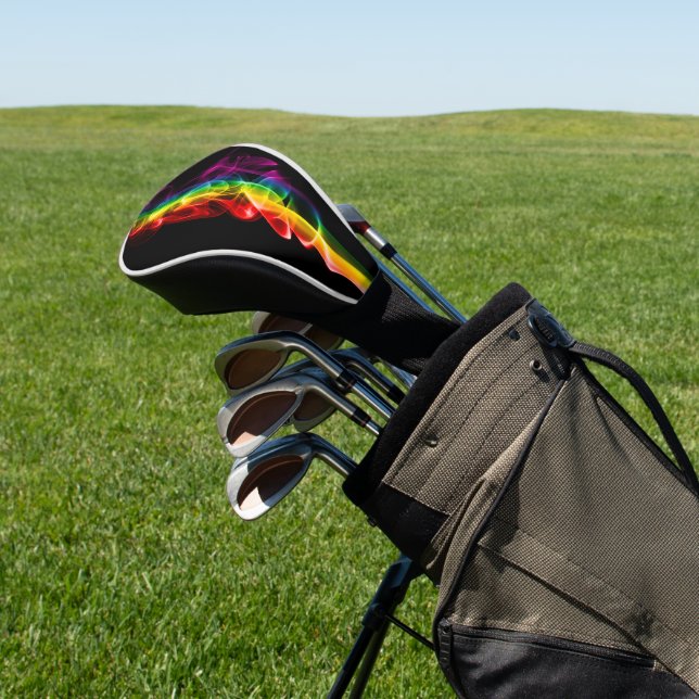 SlipperyJoe's plume of rainbow energy vapor caught Golf Head Cover (In Situ)