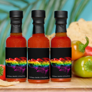 SlipperyJoe's plume of rainbow energy vapor caught Hot Sauces