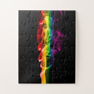 SlipperyJoe's plume of rainbow energy vapor caught Jigsaw Puzzle