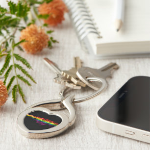 SlipperyJoe's plume of rainbow energy vapor caught Keychain
