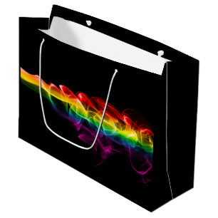 SlipperyJoe's plume of rainbow energy vapor caught Large Gift Bag