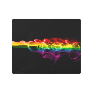 SlipperyJoe's plume of rainbow energy vapor caught Metal Print