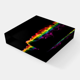 SlipperyJoe's plume of rainbow energy vapor caught Paperweight