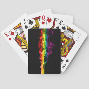SlipperyJoe's plume of rainbow energy vapor caught Poker Cards