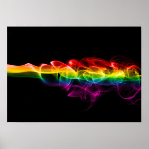SlipperyJoe's plume of rainbow energy vapor caught Poster