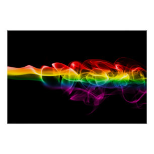 SlipperyJoe's plume of rainbow energy vapor caught Poster