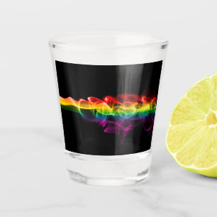 SlipperyJoe's plume of rainbow energy vapor caught Shot Glass