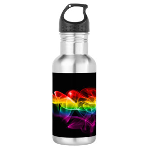 SlipperyJoe's plume of rainbow energy vapor caught Stainless Steel Water Bottle