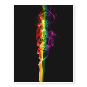 SlipperyJoe's plume of rainbow energy vapor caught Temporary Tattoos