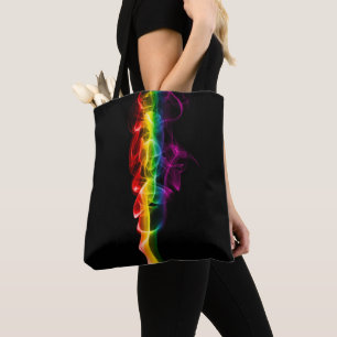 SlipperyJoe's plume of rainbow energy vapor caught Tote Bag