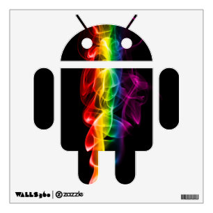 SlipperyJoe's plume of rainbow energy vapor caught Wall Decal