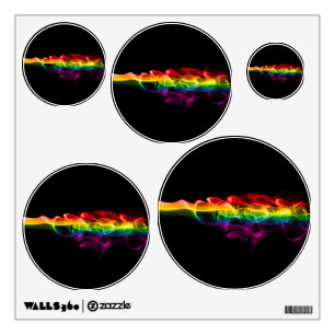 SlipperyJoe's plume of rainbow energy vapor caught Wall Decal