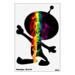 SlipperyJoe's plume of rainbow energy vapor caught Wall Decal