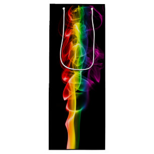 SlipperyJoe's plume of rainbow energy vapor caught Wine Gift Bag