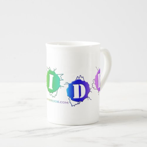 SlipperyJoes pride colors word three_dimensional  Bone China Mug