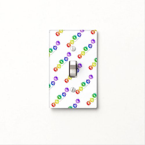 SlipperyJoes pride colors word three_dimensional  Light Switch Cover