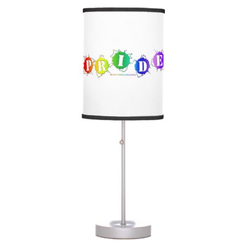 SlipperyJoes pride colors word three_dimensional  Table Lamp