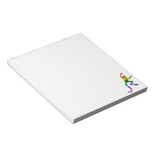 SlipperyJoe's Pride Frog figurine Vibrantly colore Notepad