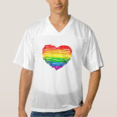 Zazzle Lgbtq Equality Love Lgbt Rainbow Flag Gay Pride Women's Football, Size: Large, Bright Yellow/Orange/Kelly Green