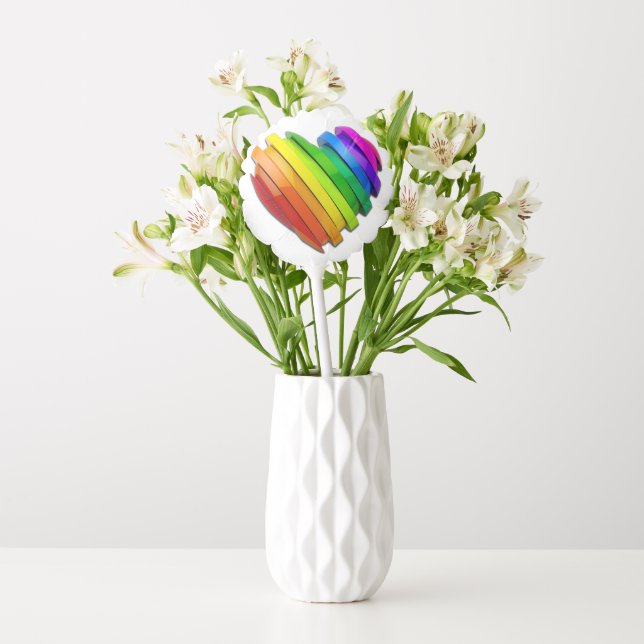 SlipperyJoe's pride heart shape multiple horizonta Balloon (Vase)