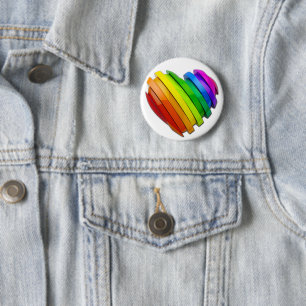 SlipperyJoe's pride heart shape multiple horizonta Button