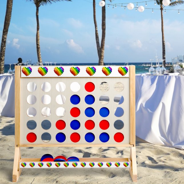 SlipperyJoe's pride heart shape multiple horizonta Fast Four (Wedding)