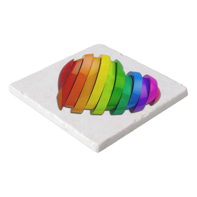 SlipperyJoe's pride heart shape multiple horizonta Trivet (Corner)