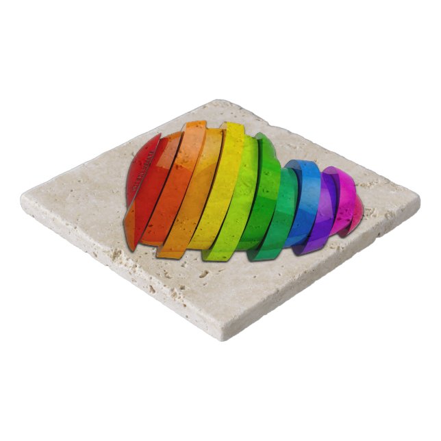 SlipperyJoe's pride heart shape multiple horizonta Trivet (Corner)