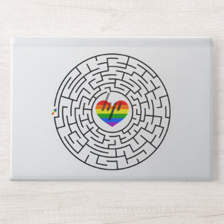SlipperyJoe's pride maze heart arrow puzzle labyri HP Laptop Skin