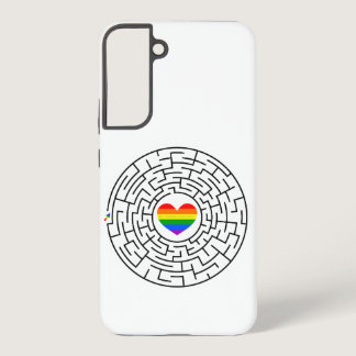 SlipperyJoe's pride maze heart arrow puzzle labyri Samsung Galaxy S22  Case