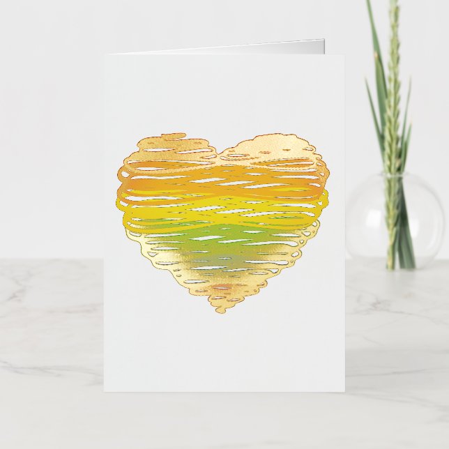 SlipperyJoe's pride scribbled heart shape drawing  Foil Greeting Card (Front)