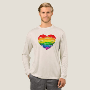 SlipperyJoe's pride scribbled heart shape drawing Tri-Blend Shirt