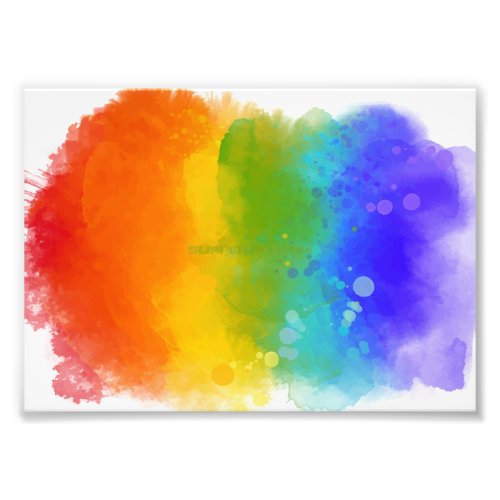 SlipperyJoes pride splatter colors rainbow celebr Photo Print
