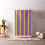 SlipperyJoe's pride wooden flag horizontal rainbow Fabric