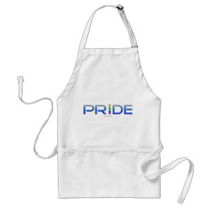 SlipperyJoe's pride word metallic letters radiates Adult Apron