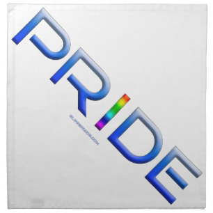 SlipperyJoe's pride word metallic letters radiates Cloth Napkin
