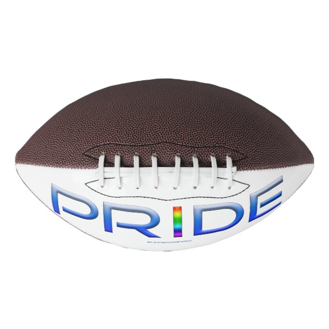 SlipperyJoe's pride word metallic letters radiates Football (Front)