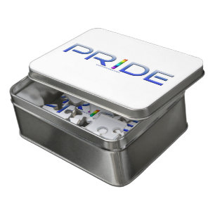 SlipperyJoe's pride word metallic letters radiates Jigsaw Puzzle