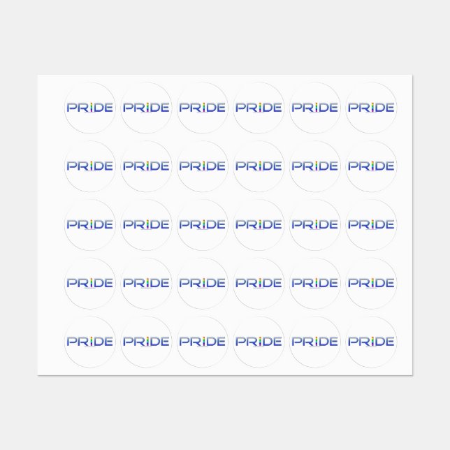 SlipperyJoe's pride word metallic letters radiates Labels (Sheet)