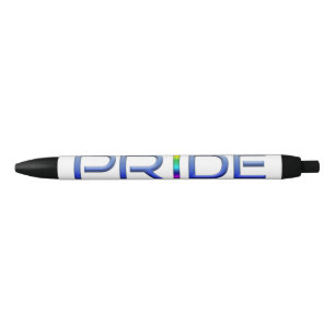 SlipperyJoe's pride word metallic letters radiates Pen