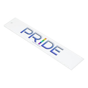SlipperyJoe's pride word metallic letters radiates Ruler